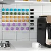 Kök förvaring självhäftande kaffekod hållare horisontellt utrymme sparar rack roterbara hyllor monterbara