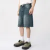 Männer Vintage Blue Denim Shorts Sommer Beiläufige Lose Jeans Shorts Retro Harajuku Street Hip Hop Y2K Shorts Mann 240327