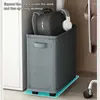 Laundry Bags Rolling Basket Portable Clothes Storage Reuseable Moving Bucket Dirty With Wheels