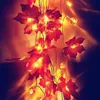 LED Strings Strings Lights Maple Leaf Garland Street Bulb Light for Garden Holiday Christmas Decoration Wedding YQ240401