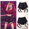 Kobiety damskie Nowy kostium tańca Adt Black High talia Kobiety Jazz noszenie bara Rave Pants Koreańskie ubrania upuszczenie odzieży odzież dhnbs