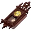 Wall Clocks Small Clock Pendant Tabletop Miniatures Decor Children Model House Toy Minihouse Ornamental Pography Props Wooden Funny