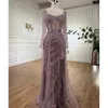 Wasisi Arabic Pink Sexy High Split Beaded Luxury Dubai Long Evening Dresses Gowns For Women Wedding Party ELA71917 240401