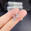 Stud Earrings KJJEAXCMY Fine Jewelry 925 Silver Natural Aquamarine Girl Selling Ear Support Test Chinese Style