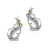 Boucles d'oreilles Capybara élégantes, ornement à la mode, Piercing, anneaux d'oreille, bijoux à breloques C9GF