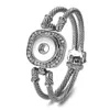 Bracciale a catena vintage con fibbia in metallo elastico e bracciale con fibbia a bottone adatto per la creazione di gioielli con fibbia da 18 mm NN-730 Q240401