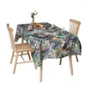 Pano de mesa abstrato pintura europeia café campo fragmentado flor arte óleo redondo decoração de casamento