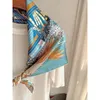 Foulards haut de gamme sergé véritable mûrier 100 foulard en soie pour dames AB imprimé ourlets bords roulés châles en soie 90cm sac de cou Bandanas