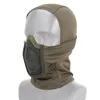 Attrezzatura per il fitness all'aperto Copricapo tattico Maschera Airsoft Mezza faccia Maglia Ciclismo Caccia Paintball Protettivo Shadow Fighter Drop Deliv Otkhi