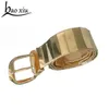 Bälten Nya modemän All Metal Alloy Belt With Metal Pin Buckle Metal Belt/Gold and Silver Black Mens and Womens Belt Accessories Q240401