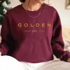 Mens Hoodies Jungkook Kpop Golden Hoodie Retro Sudaderas Vinter Varma tröja Trendiga unisex långärmad topp överdimensionerad