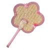 Decoratieve Beeldjes Diy Bloemvormige Waaier Stro Handgeweven Natuurlijke Raffia Fans Handgemaakte Tarwe Zomer Handheld L5