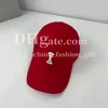 Klassieke canvas hoed designer geborduurde hoed rode honkbal pet voor mannen vrouwen lente zomer casual hoed vakantie zonnebrandcrème hoed