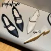 Pumps Pofulove Pointed Toe Single Shoes Women Soft Sole Comfortable Rhinestone Fashion Versatile High Heels Dropshipping Wholesale