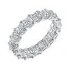 Vecalon 8 Styles Luster Promise 웨딩 밴드 링 스털링 사이어 다이아몬드 약혼 반지를위한 남녀 보석