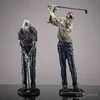 Nordic Eenvoudige Golf Sport Figuur Sculptuur Hars Ambachten Creatieve Thuis Woonkamer Studie en Bureau Decoratieve Ornamenten 1pc 240318
