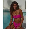 Kadın Mayo 3D Floral Bikini Set Seksi Kadın Mayo Mini Bikini Pushs Ups Bikini Mayo Askı Plaj Takım Brezilya Biquini Womens J240330