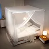 YanYangTian квадратная москитная сетка, балдахин для кровати, палатка для двуспальной кровати, москитная сетка, занавеска, розовый декор комнаты 240320