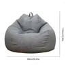 Chair Covers Bean Bag Sofa Cover Solid Color Comfortable Seat Tatami Lazy Couch Without Filler Home Accessories