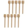 Spoons 10 Pcs Wooden Honey Stick Mixing Sticks Jam Stirring Rods Container Stirrers Convenient Dipper