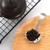 Cucchiaino da caffè Cucchiaino da tè in acciaio inossidabile per cucchiaio a forma di conchiglia Misuratore di stoviglie Accessori Cucchiai Foglie sfuse Argento