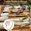 Anneau de serviette en tissu de Table, boucle pour support El, anneaux décoratifs en alliage, ornement de salle à manger en métal, or Rose