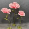 Dekorativa blommor konstgjorda för bröllopsdekorationer eller rosa blomma heminredning färgad butiksfönster display