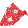 Dog Apparel Pet Bib Kerchief Scarves Christmas Orange Bandana Decor Costume Accessory Triangle Bibs Cloth Collar Kitten Collars