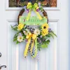 Kwiaty dekoracyjne wieniec na drzwi sprężynowe sztuczne kwiat dziobów eukaliptus wieńce letnie jesień festiwal wiejski hangings wystrój ganek