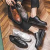 Designer de moda luxo homens brogue sapatos oxford sapatos festa de casamento couro formal vestido sapatos homem confortável escritório multi cor sapatos formais