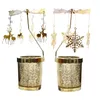 Bougeoirs porte-vacances lanterne tournante décoration de table à manger chandelier pièce maîtresse de noël