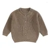 Vestes Bébé Bébé Garçons Filles Cardigan Clogget Pull Enfant En Tricot Boutonné Sweat-Shirt Décontracté 0-18 Mois Livraison Directe Enfants Matern Othxz