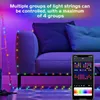 Cordes LED RGB IC Noël Smart Fairy Light Bluetooth APP Contrôle Chaîne Musique Rythme Étanche 2023 Fête de Noël Nouvel An YQ240401