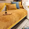 Cadeira cobre luxo amarelo pelúcia afiação sofá almofada todas as estações moderna europa antiderrapante para sala de estar slipcovers braço capa