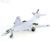 Aircraft Modle 1 200 alloy Russia TU-160 fighter modelsimulated sound-light aircraft accessoriesoriginal packaging gift boxwholesale YQ240401