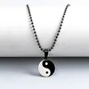 Pendant Necklaces Men's Stainless Steel Necklace Chinese Style Yin Yang Tai Chi For Men Male Jewelry Accessories