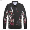 Männer Plus Tees Polos Neue 2020 Mann Mode Blumen Kleider Lange Ärmeln Digitaldruck Shirts Männliche Blumen Casual Kleidung yq240401