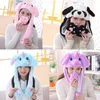 Meisjes pluche bewegende konijnenoren hoed cartoon stich grappige pet kinderen feest eenhoorn airbag anime hoeden vrouwen bewegen spring oorhoeden 240401