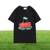 2022s Beverly Hills Cherry Designer Tshirt Men mode lyxkläder Kort ärmkvinnor Punk Print Letter Summer Skateboard Bre9167930