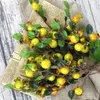 Decorative Flowers Floral Accessories Artificial Rosehip Berries Christmas Holly Garland Decorations Pine Cones Simulation Pomegranate