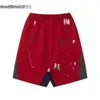 2024 Plus-size GALL Casual Splash-ink Shorts Masculino Europeu e Americano High Street Sports Running Tendência Solta Quinta Calça Casais-xl