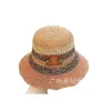 Triumphal Arch 23 Spring/Summer New Contrast Color Grass Knitted Fisherman Hat with Large brim Sun Protection Fashion Light Luxury Style Minimalist Straw Hat