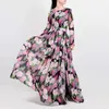 Бальные платья Qian Han Z I 2024, модное высокое качество, женское летнее платье макси, винтажное пляжное богемное длинное платье с цветочным принтом
