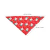 Vêtements pour chiens Bavoirs pour animaux de compagnie Foulards de Noël Bandana Bavoirs Mouchoir Orange pour les décorations de salle de bain Costume Accessoire Vêtements