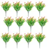 Decorative Flowers 12Pcs Artificial Eucalyptus Leaves Camellia Bunch Simulated Gypsophila Branches Fake 7-Pronged Rose Bouquet Home Room