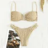 ARXIPA sexy bikini costume da bagno a due pezzi per le donne costume da bagno con scollo a U imbottito push up costumi da bagno brasiliano solido scava fuori cravatta a fascia posteriore p