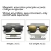 Sunglasses 3 In 1 Metal Style Magnet Clip On Glasses Frame Trend Polarized Sunglasses For Men Optical Computer Glasses Night Vision Clips 240401