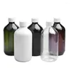Bouteilles de stockage 10pcs bouteille en plastique vide cosmétique PET 500ml noir blanc couvercle à vis transparent avec bouchon conteneur d'emballage rechargeable