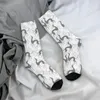 Chaussettes pour hommes rétro lévriers italiens chien lévrier unisexe Style de rue motif imprimé Crazy Crew chaussette cadeau