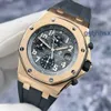 Montre-bracelet AP pour homme, série Royal Oak Offshore 25940OK, cadran gris foncé, matériau en or rose 18 carats, fonction de synchronisation de la date, montre mécanique